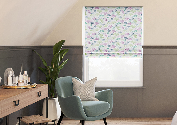 Palm Beach Faux Silk, Fantasy - Motorised Roman Blind - Image 3